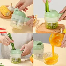 4 in 1 Electric Vegetable Cutter Set Portable Wireless