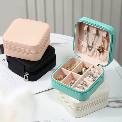 Jewelry Leather Storage Box Organizer