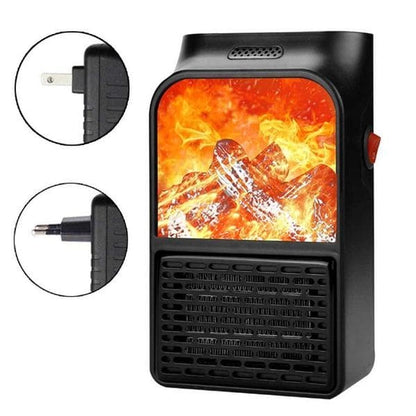 Flame Heater 900W - Mini Portable Electric Fireplace Warmer for Cozy Spaces